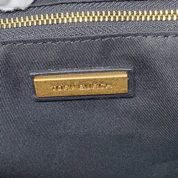 Tory Burch Fleming Triple Compartment Chain-Link Leather Tote Bag Quilted Black - Picture 12 of 14